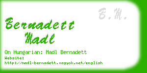 bernadett madl business card